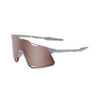 100% HYPERCRAFT MATTE GRAY SUNGLASSES WITH HYYPER CRIMSON SILVER MIRROR LENS