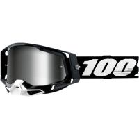 MASCHERA 100% RACECRAFT 2 BLACK MIRROR SILVER LENS