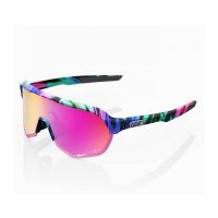 OCCHIALI 100% S2 PETER SAGAN SOFT TACT DYE CON LENTE VIOLA MULTILAYER MIRROR