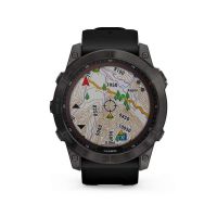 OROLOGIO GARMIN FENIX 7X SAPPHIRE SOLAR DLC GRIGIO CON CINTURINO NERO