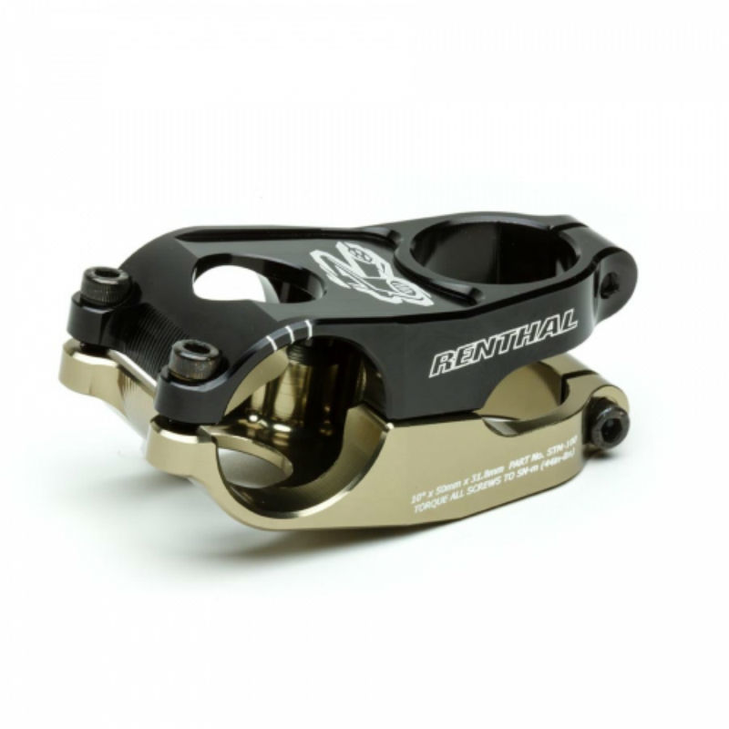 ATTACCO MANUBRIO RENTHAL DUO 31.8 50MM GOLD/BLACK