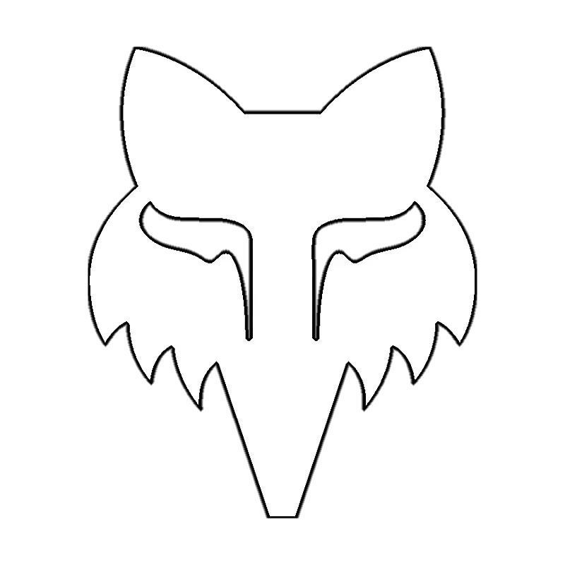 ADESIVO FOX HEAD 4" DIE CUT VINYL WHITE 32526-008
