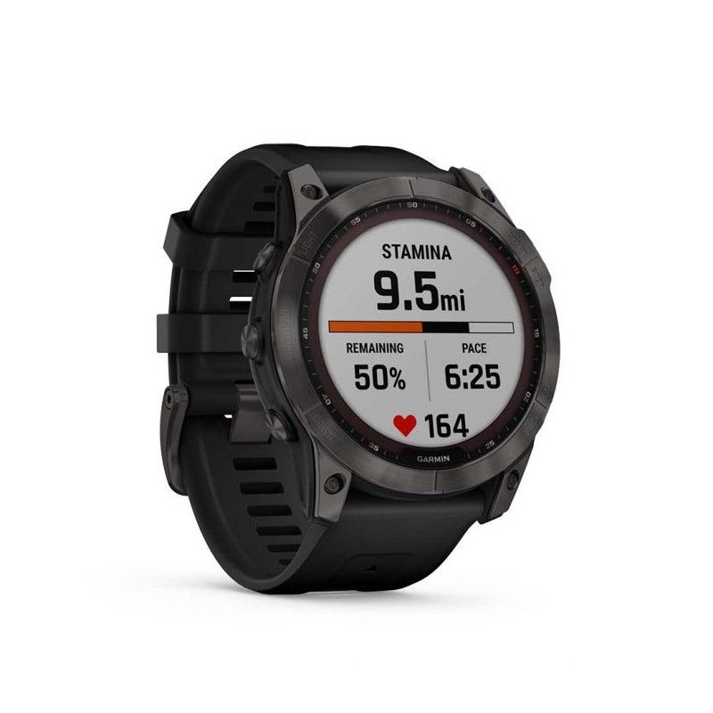 OROLOGIO GARMIN FENIX 7X SAPPHIRE SOLAR DLC GRIGIO CON CINTURINO NERO