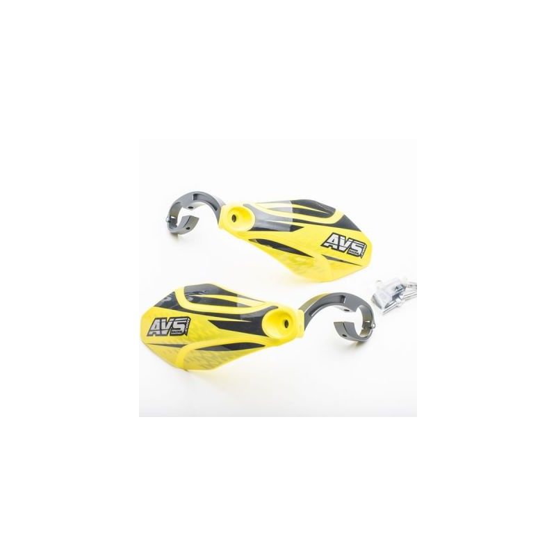 AVS - SET DELUX PARAMANI GIALLO STAFFE IN ALLUMINIO REGOLABILE