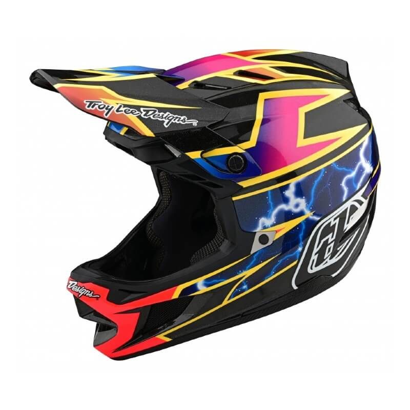 CASCO INTEGRALE TROY LEE DESIGNS D4 CARBON MIPS MD LIGHTING BLACK 139325003
