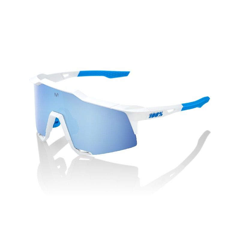 OCCHIALI 100% SPEEDCRAFT SE MOVIESTAR TEAM BIANCO CON LENTE HIPER BLUE
