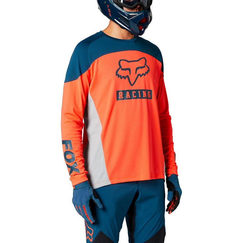 MAGLIA FOX DEFEND LS JERSEY LOGO