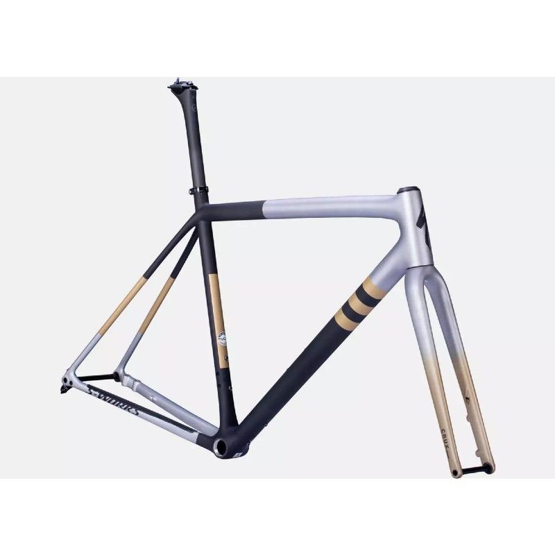 TELAIO SPECIALIZED S-WORKS CRUX 56 SATIN BRUSHED LIQUID SILVER/BLACK/SMOKE