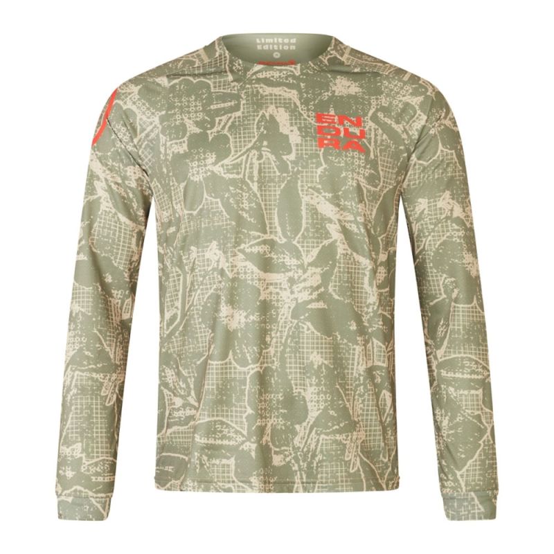 MAGLIA ENDURA GRID FLORAL LTD PRINTED L/S TEE
