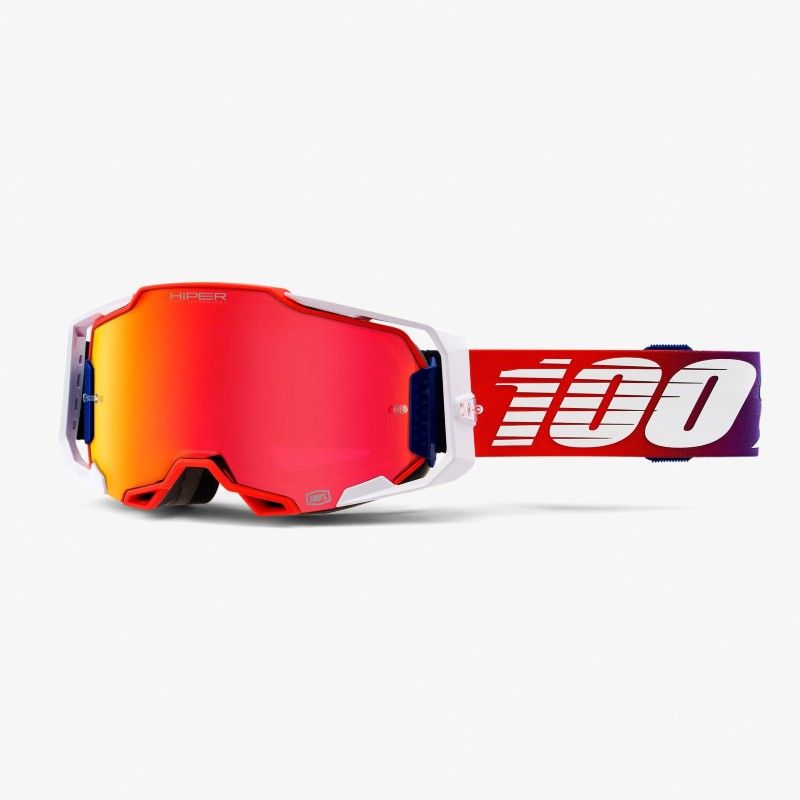 MASCHERA 100% ARMEGA FACTORY HIPER RED MIRROR LENS