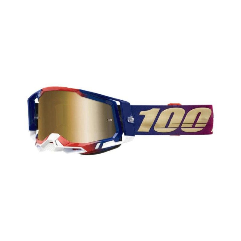 MASCHERA 100% RACECRAFT 2 UNITED GOLD LENS