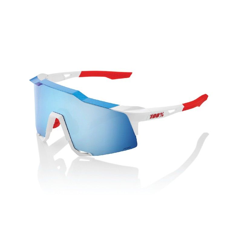 OCCHIALI 100% SPEEDCRAFT TOTAL ENERGIES BIANCO CON LENTE BLUE