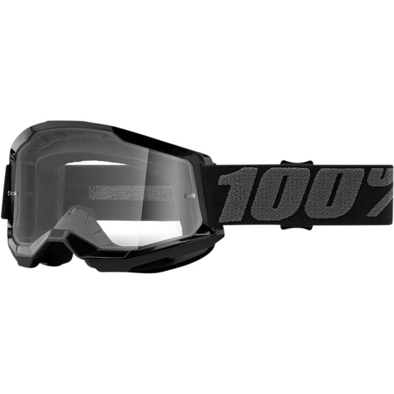 MASCHERA 100% STRATA 2 BLACK CLEAR LENS