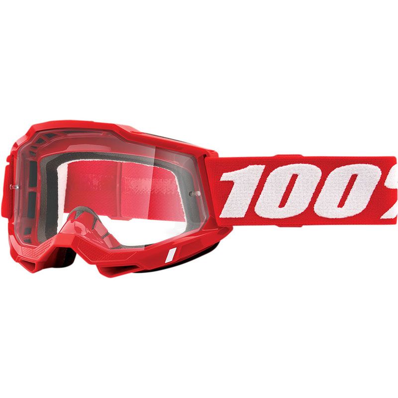 MASCHERA 100% ACCURI 2 RED CLEAR LENS