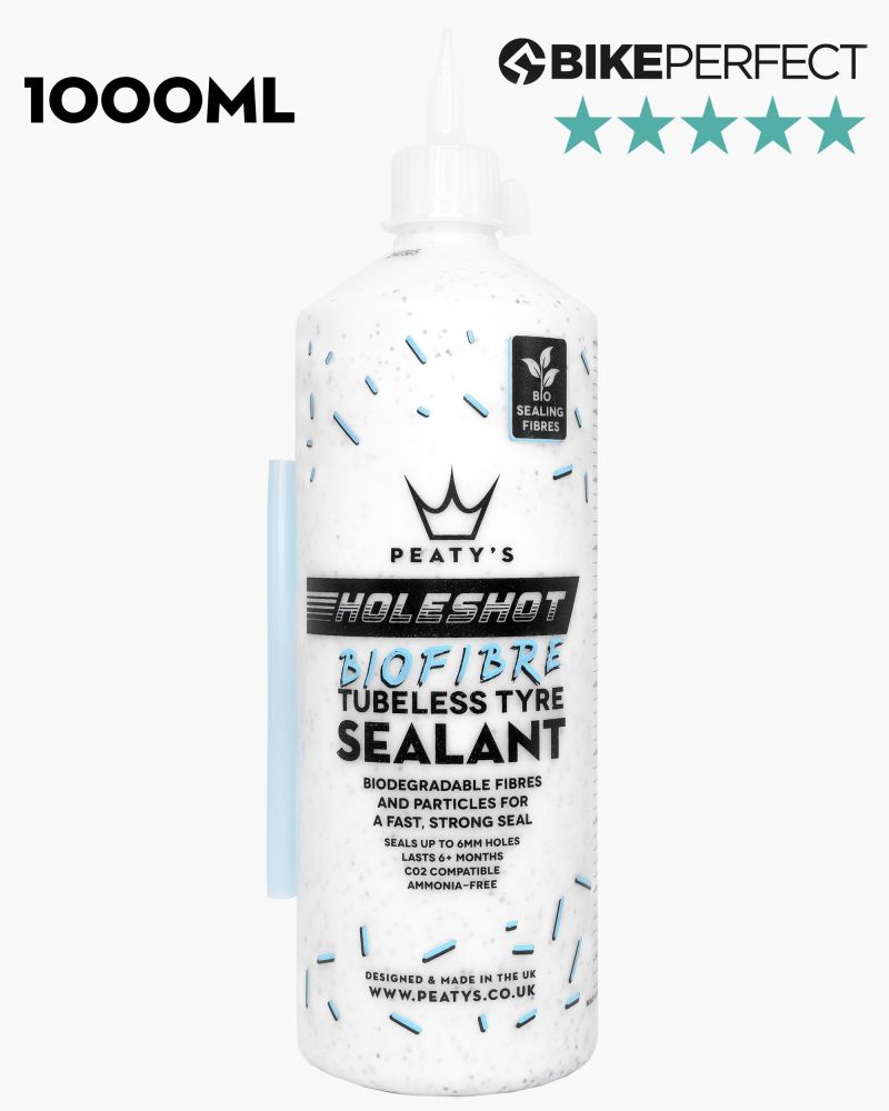 LIQUIDO SIGILLANTE PEATY'S TUBELESS TIRE SEALANT HOLESHOT BIOFIBRE 1 LITRO