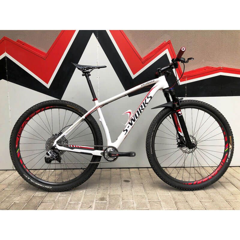 BICI SPECIALIZED STUMPJUMPER HT S-WORKS CARBON 29" M 2014 BIANCO