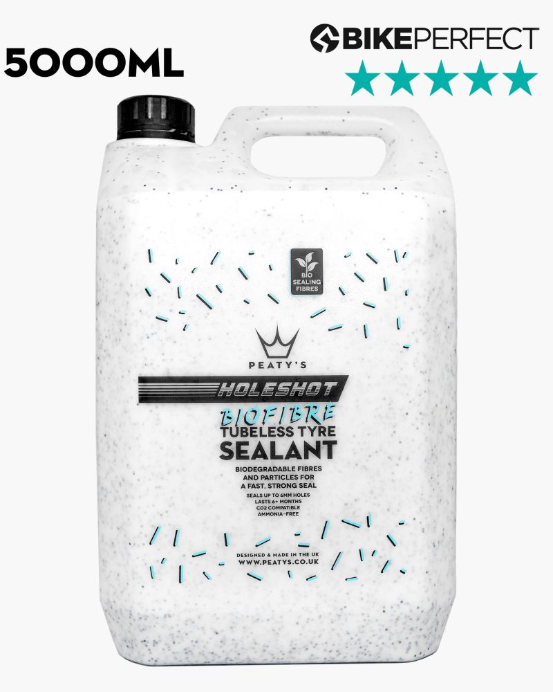 LIQUIDO SIGILLANTE Peaty's - Tubeless Tyre Sealant Holeshot BioFibre 5L