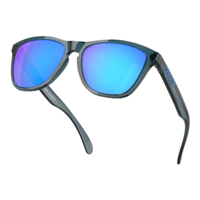 OCCHIALI OAKLEY FROGSKINS CRYSTAL BLACK PRIZM SAPPHIRE POLARIZED OO9013-F655