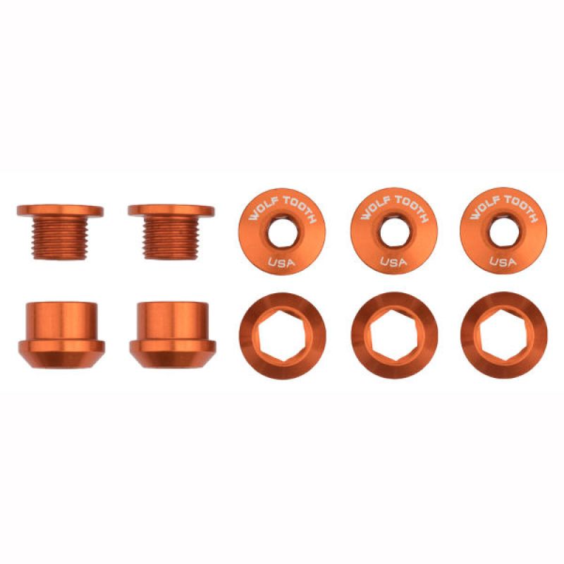 KIT VITI E DADI CORONE WOLF TOOTH 6MM M8X0.75 5 PEZZI ORNG 421831408