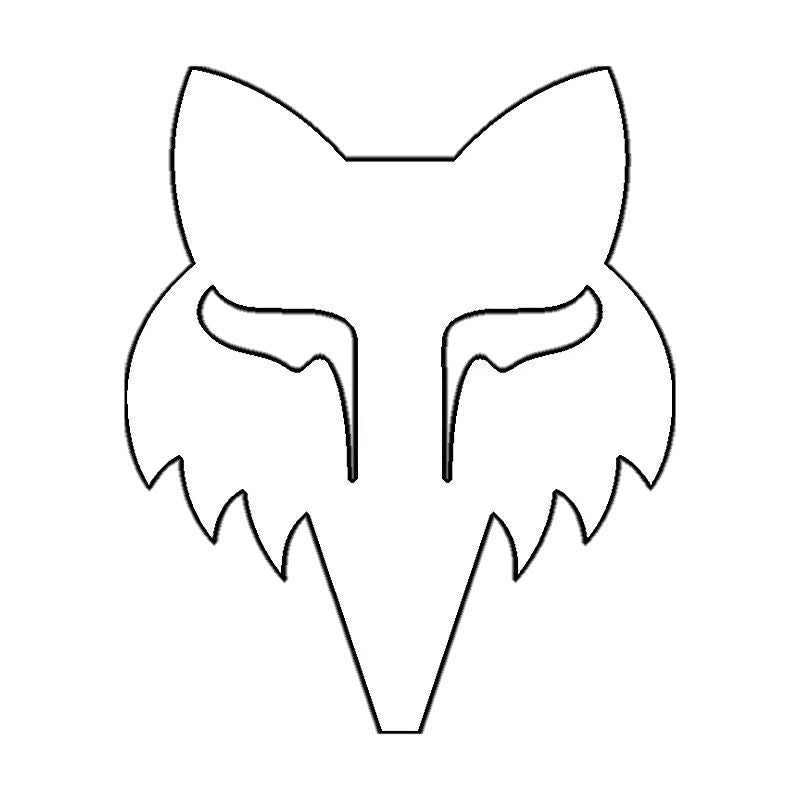 ADESIVO FOX HEAD 4" DIE CUT VINYL WHITE 32526-008