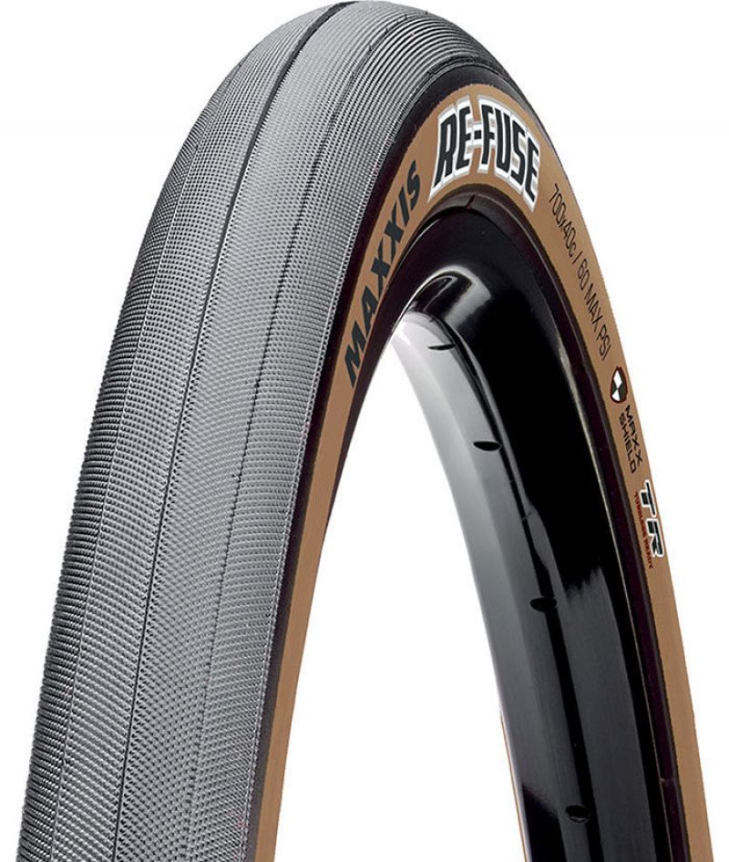 OPONA MAXXIS RE-FUSE 700X40C MAXXSHIELD TR TANWALL CZARNO-PAR 60TPI TB00334800