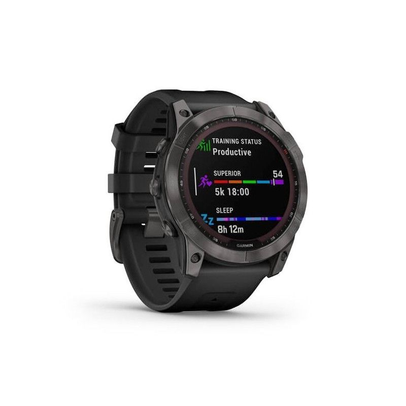 ZEGAREK GARMIN FENIX 7X SZAFIROWY SOLAR DLC Z CZARNYM PASKIEM