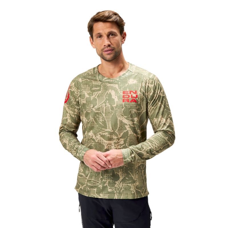 Koszulka z nadrukiem ENDURA GRID FLORAL LTD z długim rękawem