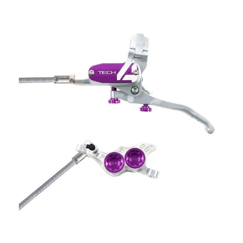 HAMULEC PRZEDNI HOPE TECH4 V4 SREBRNY