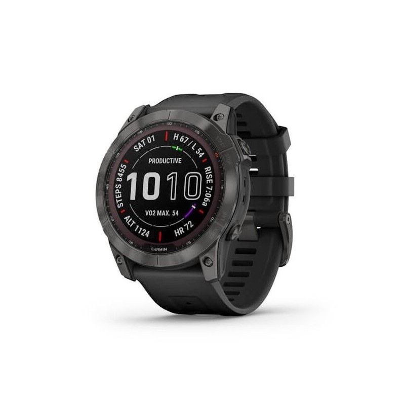ZEGAREK GARMIN FENIX 7X SZAFIROWY SOLAR DLC Z CZARNYM PASKIEM