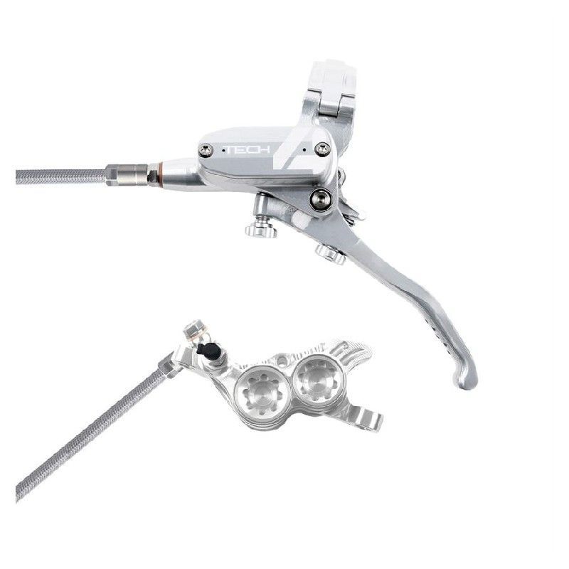 HAMULEC PRZEDNI HOPE TECH4 V4 SREBRNY