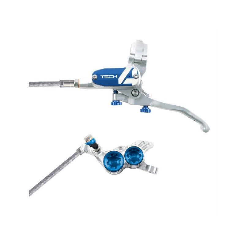 HAMULEC PRZEDNI HOPE TECH4 V4 SREBRNY