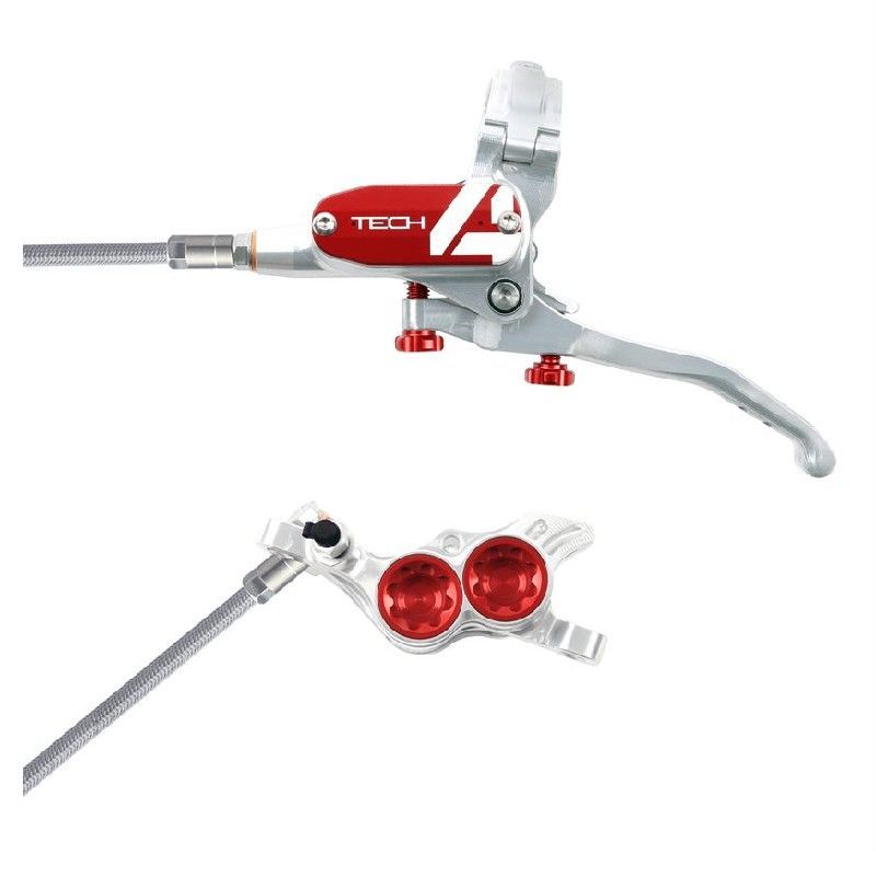 HAMULEC PRZEDNI HOPE TECH4 E4 SREBRNY