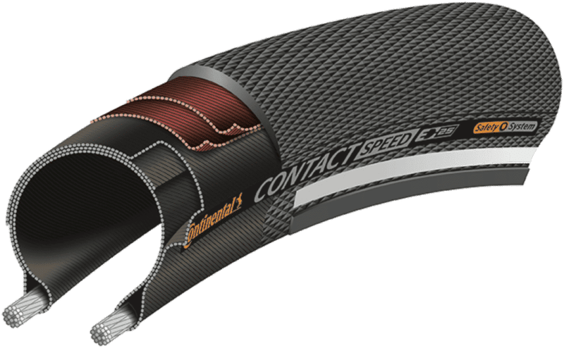 OPONA CONTINENTAL CONTACT SPEED 700X42C 40C CZARNA CZARNA SKÓRA Z DRUTÓW