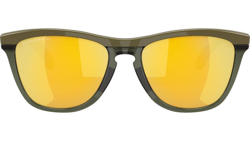 OKULARY OAKLEY FROGSKINS RANGE BRĄZOWE CZARNE PRIZM 24 POLARYZACYJNE OO9284-0855