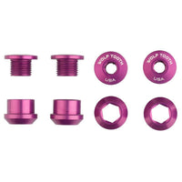 ZESTAW ŚRUB NAKRĘTEK KORONY ZĘBY WILCZE 6MM M8X0,75 4 SZTUKI