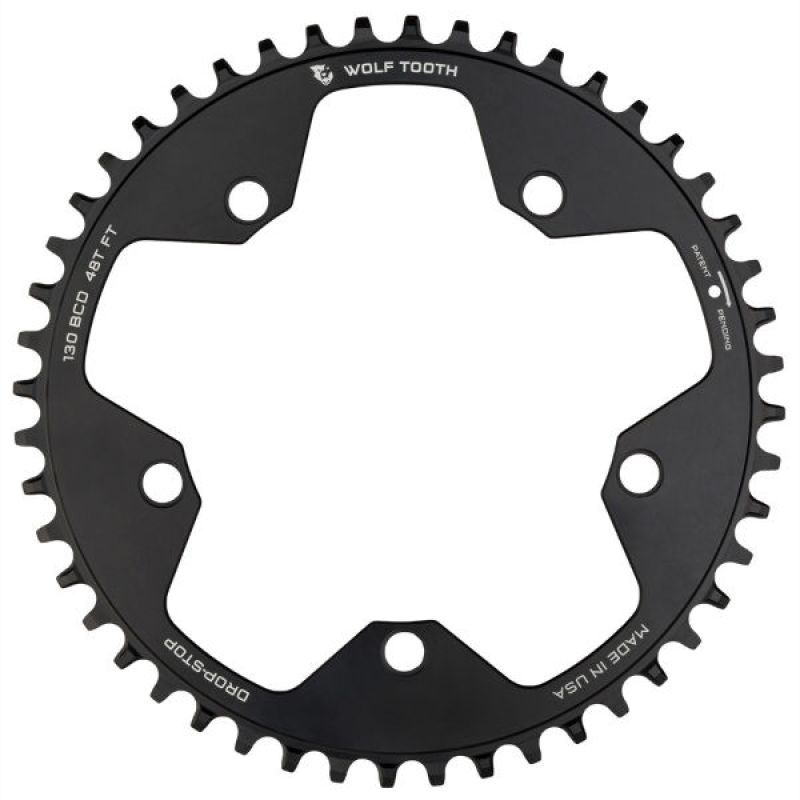 WOLF TOOTH SRAM BCD 130 5 OTWORÓW 1X 12V ZĘBATKA - 48 ZĘBÓW DROP-STOP B