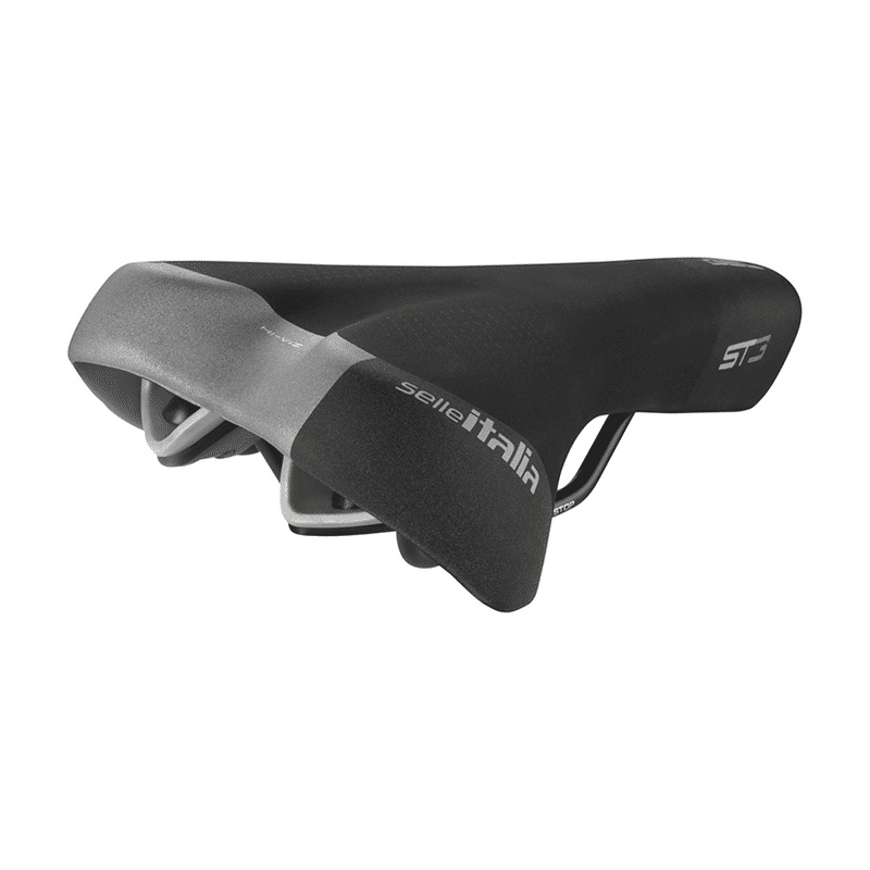 SELLE ITALIA ST 3 S SADDLE WITH FEC ALLOY SOFT-TEK FRAME, BLACK
