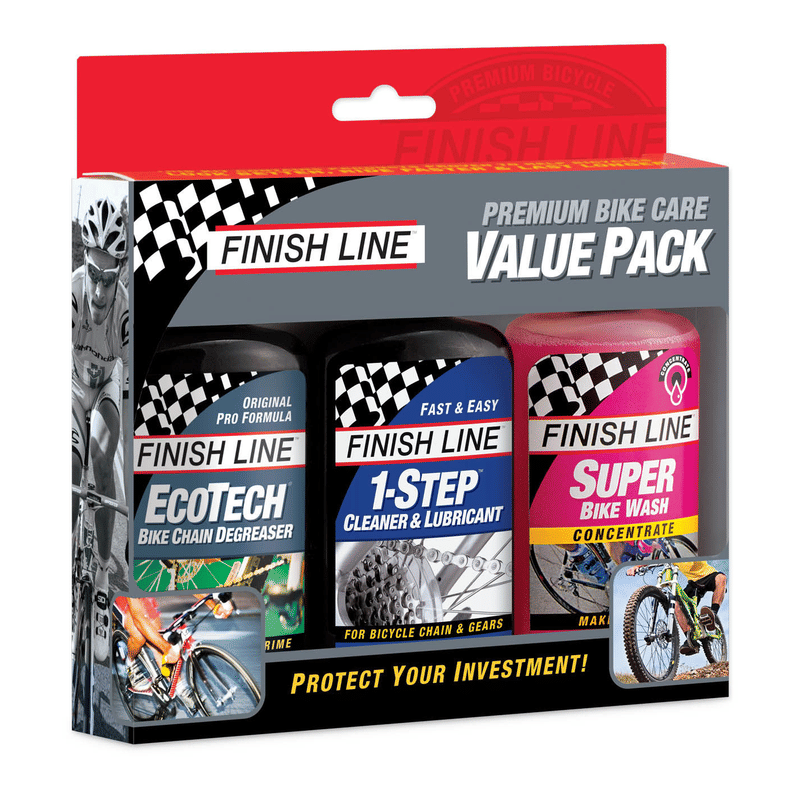 KIT DE LIMPIEZA DE BICICLETA FINISH LINE 3X120ML ECOTECH 2IN1 WASH