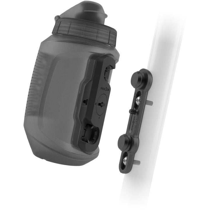 BORRACCIA FIDLOCK TWIST BOTTLE 550 ML COMPACT + BIKE BASE black transparent