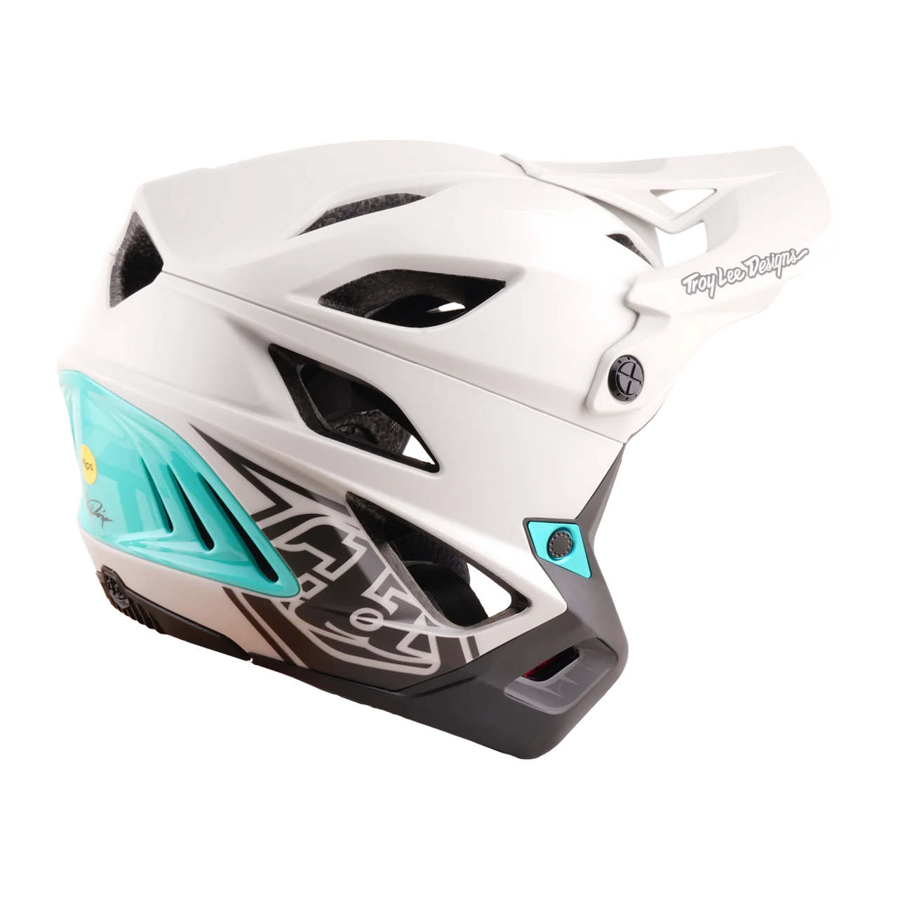 CASCO TROY LEE DESIGNS STAGE STUNT DRONE WHITE PROFILO