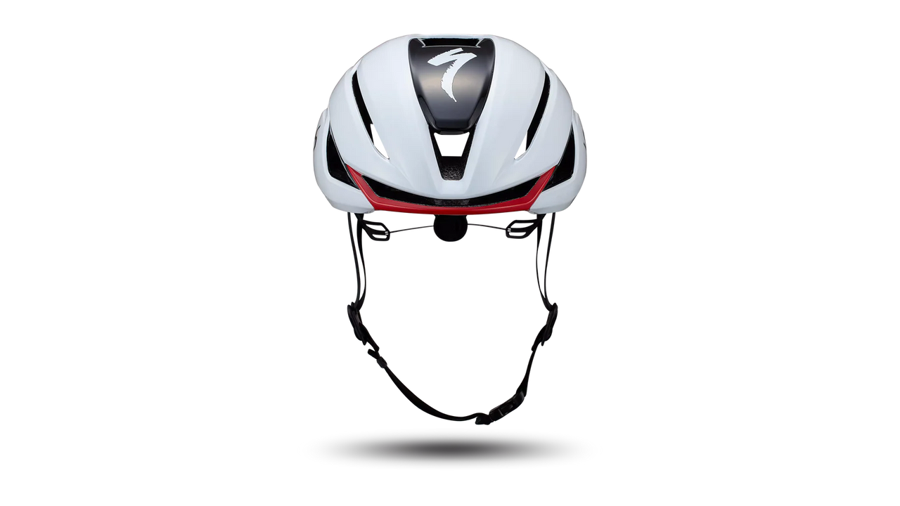 CASCO SPECIALIZED S-WORKS EVADE 4 WHITE RED FRONTE