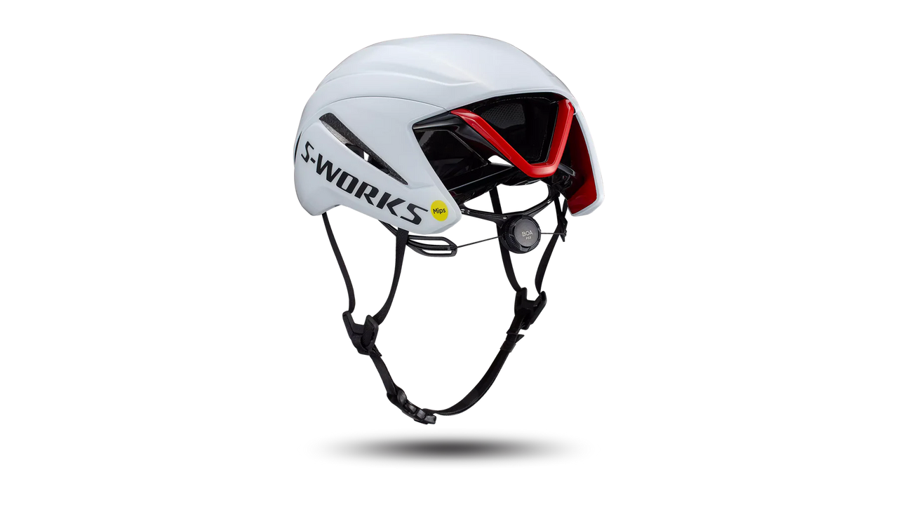 CASCO SPECIALIZED S-WORKS EVADE 4 WHITE RED RETRO