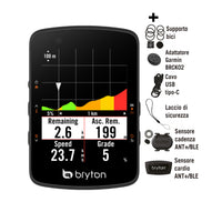 CICLOCOMPUTER BRYTON GPS RIDER 550D FASCIA CARDIO E CADENZA