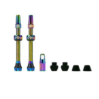 COPPIA VALVOLE PRESTA MUC-OFF TUBELESS V2 IN ALLUMINIO IRIDESCENT