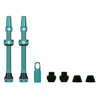 COPPIA VALVOLE PRESTA MUC-OFF TUBELESS V2 IN ALLUMINIO TURQUOISE