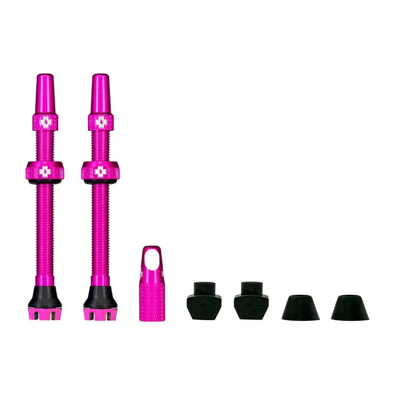 COPPIA VALVOLE PRESTA MUC-OFF TUBELESS V2 IN ALLUMINIO PINK