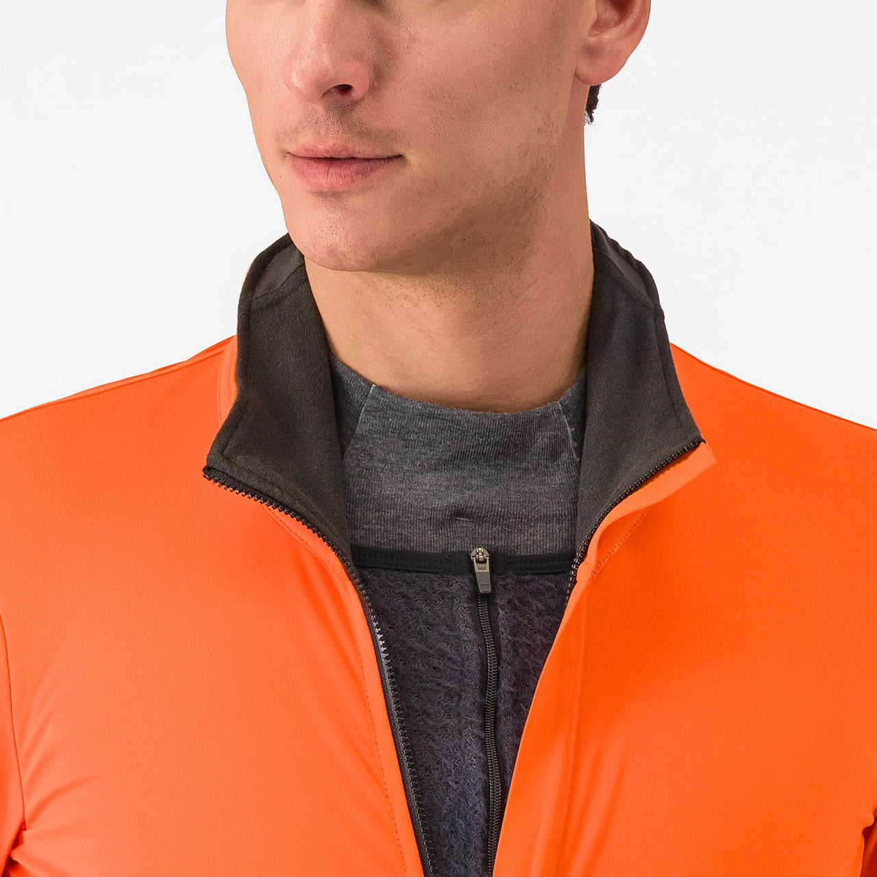 GIACCA CASTELLI ALPHA JACKET 150 ORANGE COLLETTO