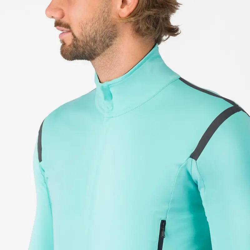 GIACCA CASTELLI PERFETTO ROS 3 JACKET POOL BLUE COLLO