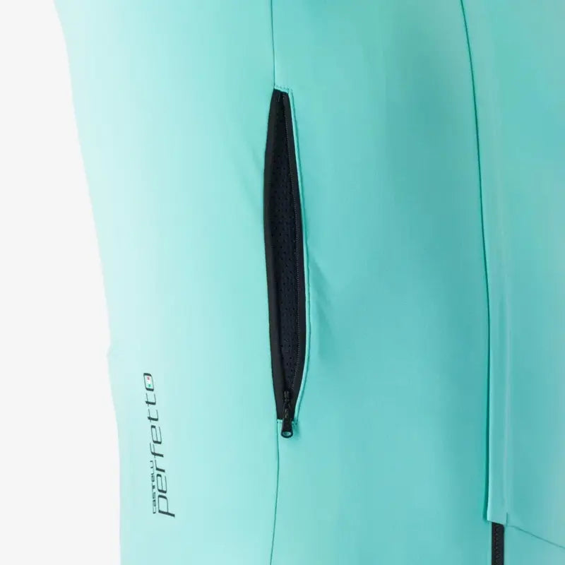 GIACCA CASTELLI PERFETTO ROS 3 JACKET POOL BLUE TASCA