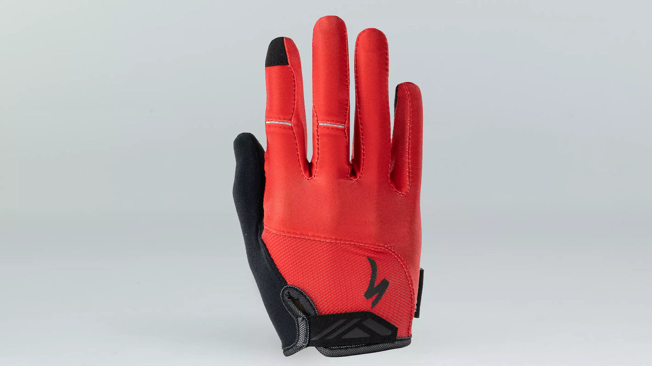GUANTI SPECIALIZED DONNA A DITA LUNGHE BODY GEOMETRY DUAL GEL RED